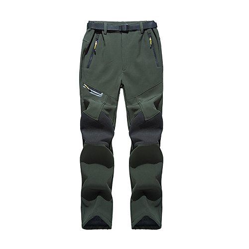 

Men's Softshell Pants Hiking Cargo Pants Solid Color Winter Outdoor Standard Fit Thermal Warm Waterproof Windproof Breathable Pants / Trousers Bottoms Black Army Green Grey Hunting Fishing Climbing L