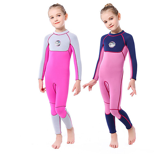 

SLINX Girls' Full Wetsuit 3mm Nylon SCR Neoprene Diving Suit Thermal Warm Long Sleeve Back Zip - Swimming Diving Surfing Patchwork Spring & Fall Winter / Stretchy / Kids