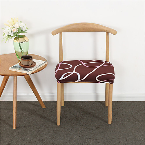 

1 Piece Dining Chair Seat Covers, Stretch Fitted Dining Room Upholstered Chair Seat Cushion Cover, Removable Washable Furniture Protector Slipcovers