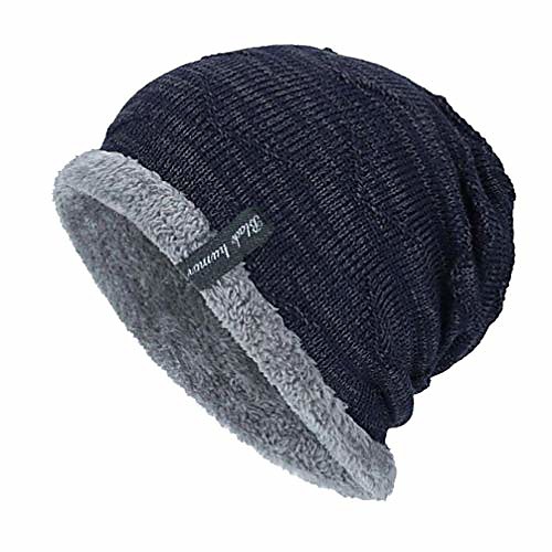 

fashion boys men winter hat knit scarf cap men caps warm fur skullies beanie bonnet hat fleece dad cap wool hat knitting black