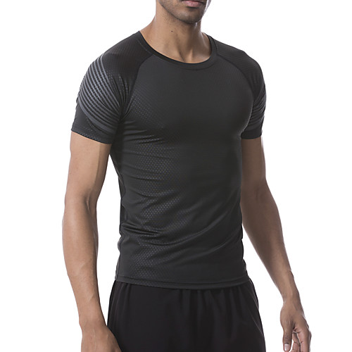 

UABRAV Men's Short Sleeve Running Shirt Tee Tshirt Top Summer Moisture Wicking Quick Dry Sweat Out Fitness Gym Workout Running Walking Jogging Sportswear Solid Colored White Black Red Green Activewear