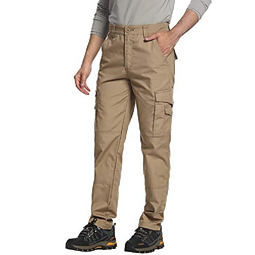 

men's scratch-resistant tactical combat military pants outdoor work bdu cargo pants multi-pocket workwear j9921 khaki 36