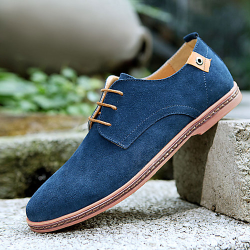

Men's Oxfords Dress Shoes Comfort Shoes Drive Shoes Casual Classic British Daily Outdoor Office & Career Suede Wear Proof Black Yellow Blue Fall Spring / EU42