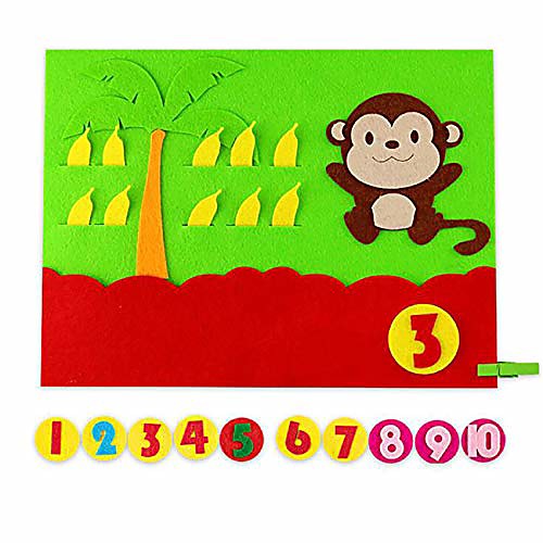 

felt cloth diy children's educational toy cute finger counting early teaching toy math learning toy for toddler, style 2