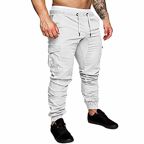 

men trousers sweatpants casual jogger dance sportwear baggy drawstring cargo pant