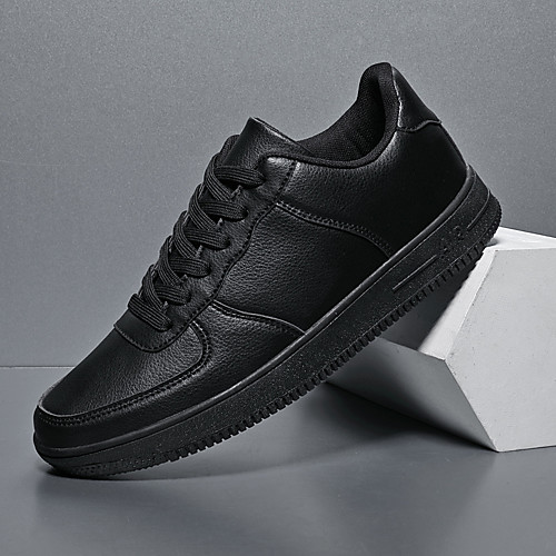 

Men's Sneakers Daily Outdoor Walking Shoes PU White Black Fall