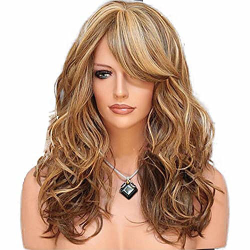 

long wavy blonde ombre wig for women (brown)
