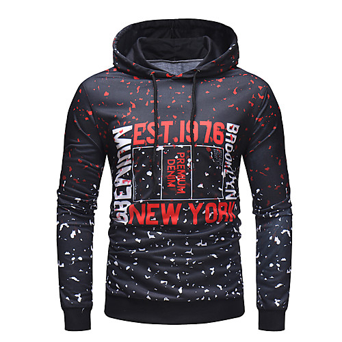 

Men's Pullover Hoodie Sweatshirt Graphic Work Casual Hoodies Sweatshirts Black