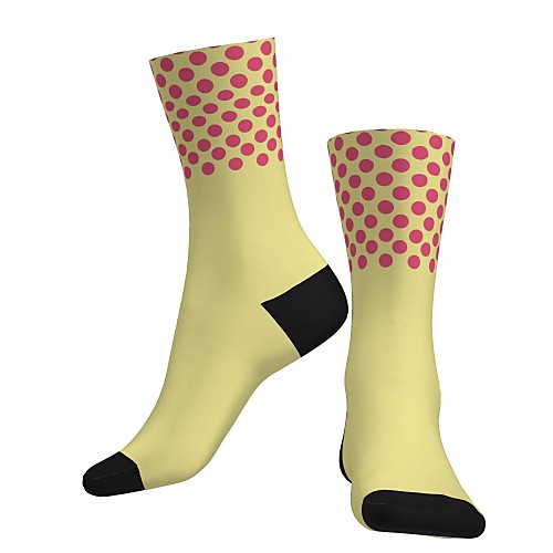 

Crew Socks Compression Socks Calf Socks Athletic Sports Socks Cycling Socks Women's Men's Bike / Cycling Lightweight Breathable Anatomic Design 1 Pair Polka Dot Cotton Black / Yellow S M L / Stretchy
