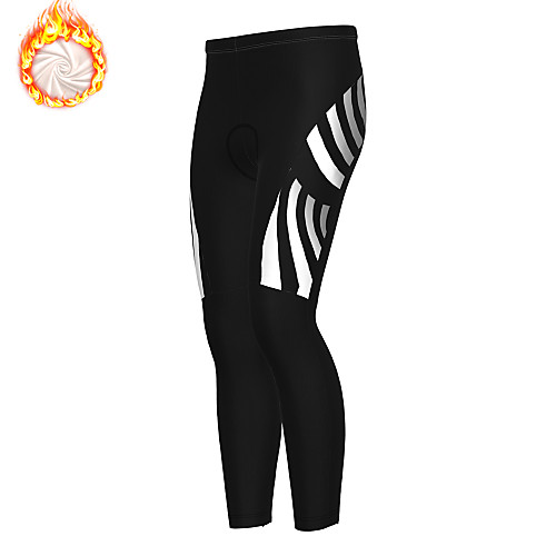 

21Grams Men's Cycling Tights Cycling Pants Winter Fleece Bike Tights Padded Shorts / Chamois Pants Thermal Warm Fleece Lining Breathable Sports Black Mountain Bike MTB Road Bike Cycling Clothing