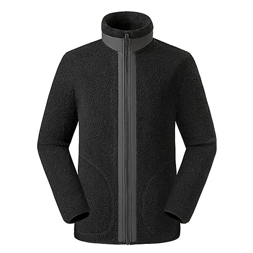 

Men's Softshell Jacket Hiking Fleece Jacket Winter Outdoor Solid Color Thermal Warm Waterproof Windproof Fleece Lining Winter Jacket Top Fleece Hunting Fishing Climbing Sky blue [female] Dark Night