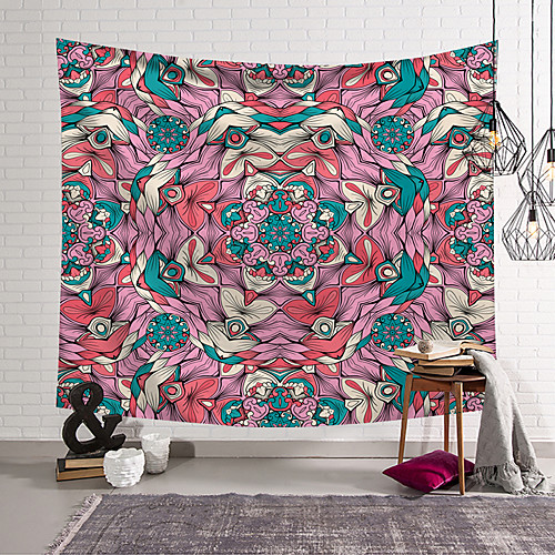 

Wall Tapestry Art Decor Blanket Curtain Hanging Home Bedroom Living Room Decoration Polyester Plant Flower Floral Blooming Kaleidoscope Style