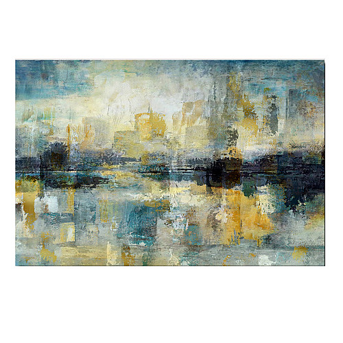 

Oil Painting Hand Painted Horizontal Panoramic Abstract Landscape Comtemporary Modern Stretched Canvas