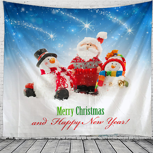 

Christmas Santa Claus Holiday Party Wall Tapestry Art Decor Blanket Curtain Picnic Tablecloth Hanging Home Bedroom Living Room Dorm Decoration Christmas Tree Gift Fireplace
