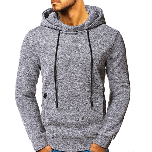 

Men's Pullover Hoodie Sweatshirt Plain Casual Hoodies Sweatshirts Red Light gray Dark Gray