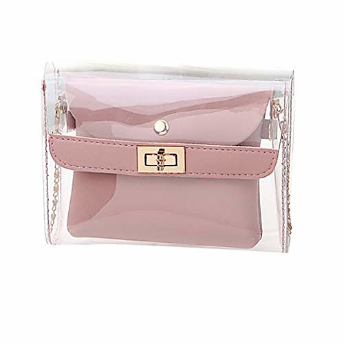 

ladies trend transparent bag messenger bag shoulders jelly package letter purse mobile phone messenger bag