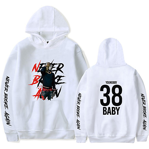 

Inspired by Never Broke Again Young Boy Cosplay Costume Hoodie Polyester / Cotton Blend Graphic Printing Harajuku Graphic Hoodie For Men's / Women's