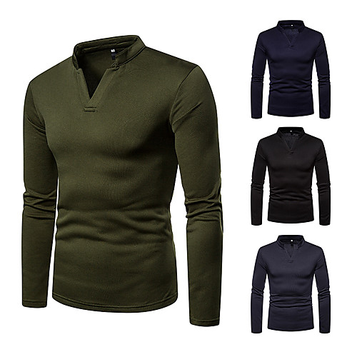 

Men's Polo Shirts Top Outdoor Breathable Quick Dry Sweat-Wicking Wear Resistance Fall Spring Cotton Navy Dark Gray ArmyGreen Camping / Hiking Hunting Fishing