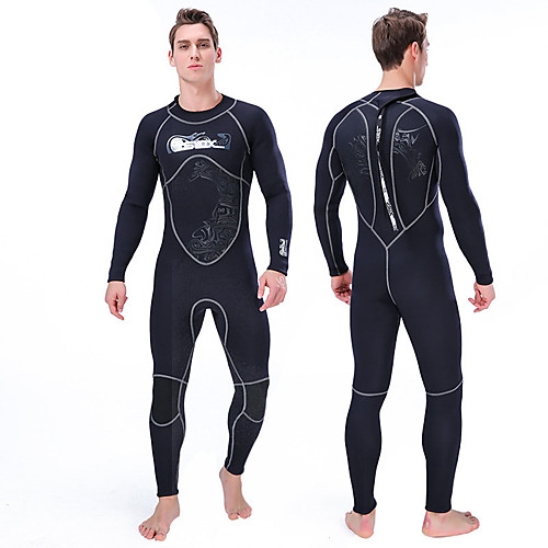 

SLINX Men's Full Wetsuit 3mm SCR Neoprene Diving Suit Thermal Warm Long Sleeve Back Zip - Swimming Diving Surfing Patchwork Spring & Fall Winter / Stretchy