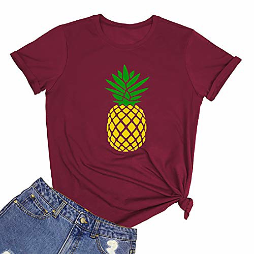 

women cute graphic tees wine red small