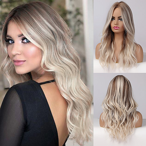

Synthetic Wig / Bangs Curly / Water Wave Style Side Part Capless Wig Grey Synthetic Hair 18 inch Women's Cosplay / Women / Synthetic Dark Gray Wig Long Cosplay Wig