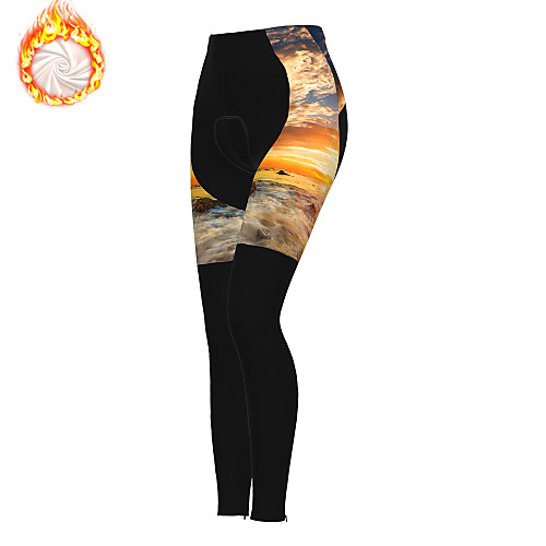 

21Grams Women's Cycling Tights Cycling Pants Winter Fleece Bike Tights Padded Shorts / Chamois Pants Fleece Lining Breathable Warm Sports Black Mountain Bike MTB Road Bike Cycling Clothing Apparel
