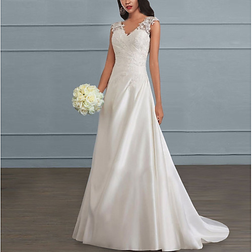 

Women's Swing Dress Maxi long Dress White Sleeveless Solid Color Backless Lace Summer V Neck Elegant Casual 2021 S M L XL XXL 3XL 4XL 5XL / Plus Size