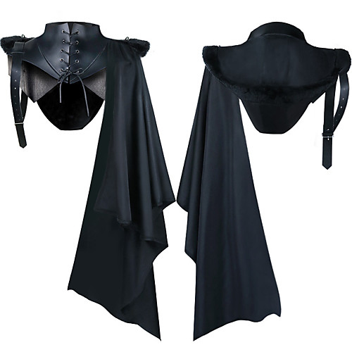 

Knight Ritter Outlander Retro Vintage Medieval Steampunk Masquerade Tuxedo Men's Costume Black Vintage Cosplay Party Halloween / Shawl