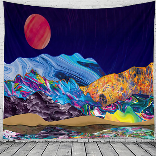 

Psychedelic Abstract Wall Tapestry Art Decor Blanket Curtain Hanging Home Bedroom Living Room Decoration Polyester Hippie Sunshine Monster Skull Trippy Mountain Landscape