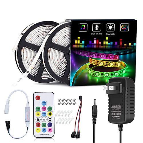 

RGB IC LED Lights Strip Kit 5M 10M 5050 RGB 300LEDs 150LEDs Waterproof Dream-color LED strip WS2811 with RF Remote and Power Supply DC12V