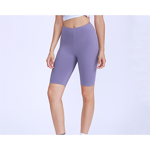 

UABRAV Women's Running Tight Shorts Undershorts Indoor Shorts Leggings Bottoms Fitness Running Active Training Jogging Training Breathable Quick Dry Power Flex Sport Solid Colored Violet Black Grey
