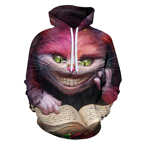 

Men's Pullover Hoodie Sweatshirt Graphic Ugly Christmas Animal Christmas 3D Print Christmas Hoodies Sweatshirts Fuchsia Khaki Brown