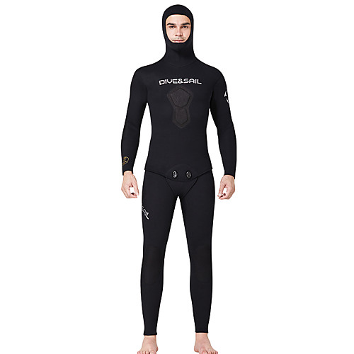 

Dive&Sail Men's Full Wetsuit 7mm CR Neoprene Diving Suit Windproof Quick Dry Long Sleeve 2 Piece Solid Colored Autumn / Fall Spring Summer