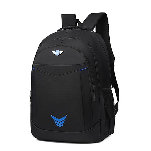 

Women's Unisex Nylon Special Material School Bag Commuter Backpack Large Capacity Lightweight Zipper Solid Color Sports & Outdoor Daily Backpack Blue Orange Green Gray
