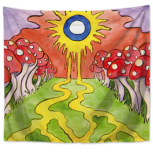 

Mandala Bohemian Wall Tapestry Art Decor Blanket Curtain Picnic Tablecloth Hanging Home Bedroom Living Room Dorm Decoration Boho Hippie Polyester Psychedelic Sun Mushroom