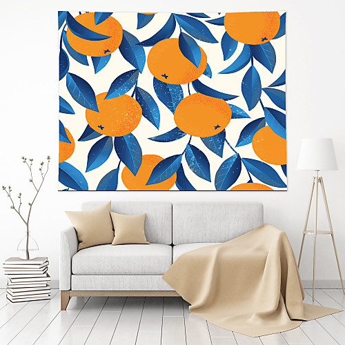 

Wall Tapestry Art Decor Blanket Curtain Picnic Table Cloth Hanging Home Bedroom Living Room Decoration Polyester Orange Leaf