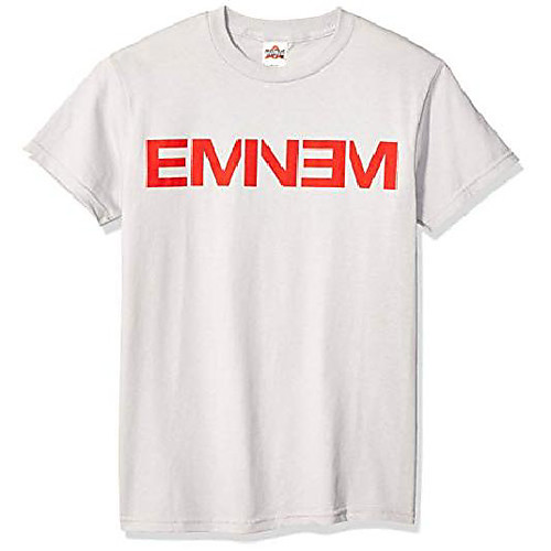 

men's eminem logo grey t-shirt, light grey, small