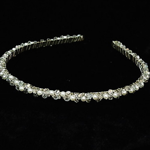 

Crystal / Imitation Pearl / Alloy Headpiece with Crystal / Faux Pearl 1 Piece Wedding Headpiece