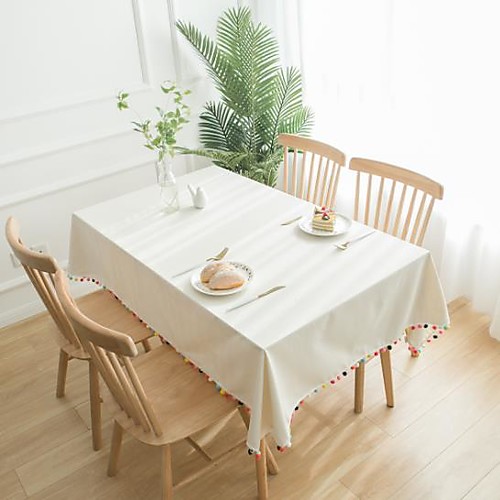 

Table Cloth Waterproof Dust-proof Stain-proof Table Cover Washable Cotton Coffee Table Cover for Kitchen Dining