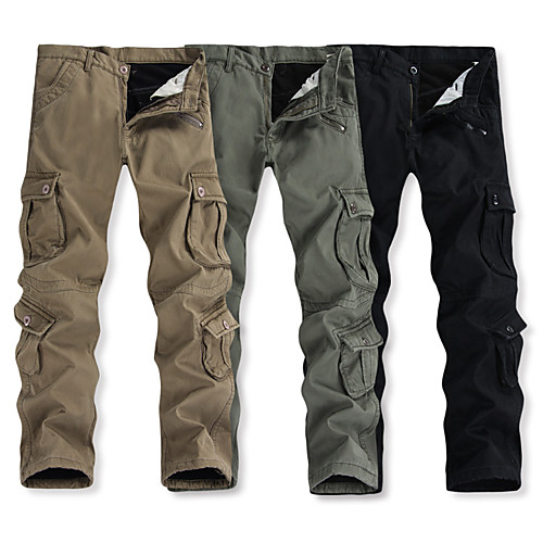 

Men's Cargo Pants Tactical Pants Outdoor Breathable Quick Dry Sweat-Wicking Wear Resistance Cotton Bottoms Black khaki Army Green Camping / Hiking Hunting 28 29 30 31 32