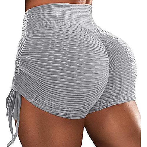 

women's ruched butt anti cellulite shorts butt lifting booty scrunch textured workout shorts sexy sports high waisted hot short