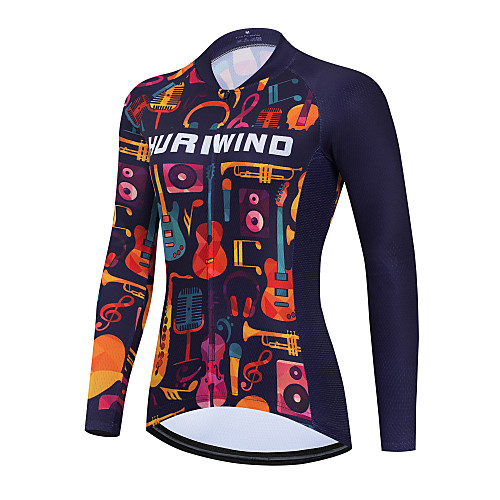 

21Grams Women's Long Sleeve Cycling Jersey Red Bike Jersey Top Mountain Bike MTB Road Bike Cycling Thermal Warm Breathable Quick Dry Sports Clothing Apparel / Stretchy / Athletic
