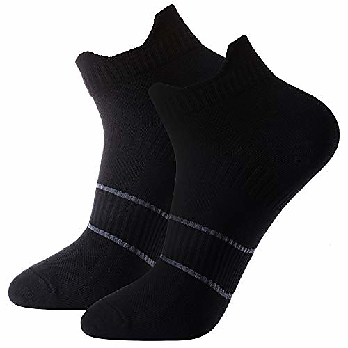 

men's and women's 2-pack black anti sweat antibacterial odor free quick dry athletic low cut running socks