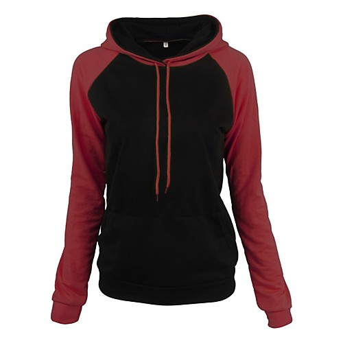 

Women's Pullover Hoodie Sweatshirt Print Color Block Front Pocket Daily Basic Casual Hoodies Sweatshirts Blue Red Yellow