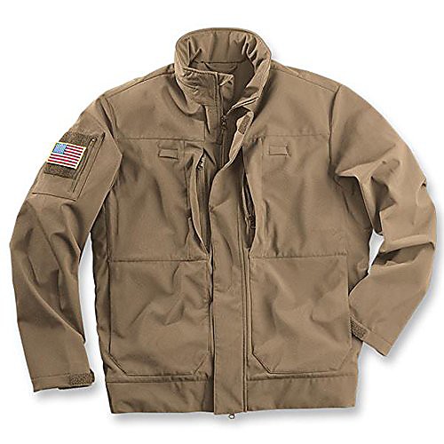 

men's techno windshield tactical bomber jacket, black, small