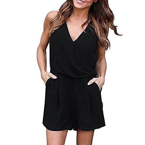 

women chiffon jumpsuit romper short sleeve playsuit bodycon party