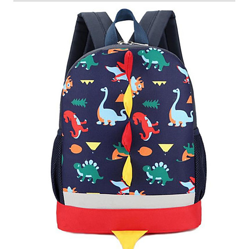 

Boys' Girls' Canvas School Bag Commuter Backpack Large Capacity Breathable Zipper Cartoon School Daily Blue Red Blushing Pink Dark Blue