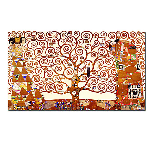 

World Famous Painting Series 100% Hand painted Citon Gustav Klimt The Tree Of Life 1909 on Canvas Art Oil Painting Famous Art Wall Decor Home Interior Decoration