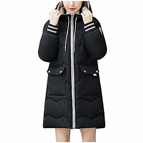 

women's winter drawstring down coat thickened contrast color drawstring down jacket