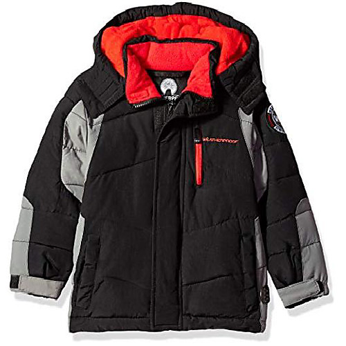 

boys' little expedition unknown bubble jacket, black, 7